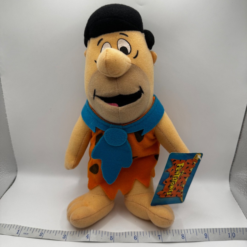 Fred Flintstone Plush‎ Hanna-Barbera Toy Factory Orange Tunic